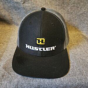 Promo Depot Hustler Black/Gray Embroidered Logo Mesh Back Snapback Hat